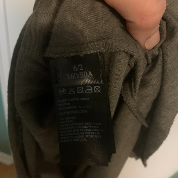 All Saints Olive Midi Dress - Picture 3 of 4